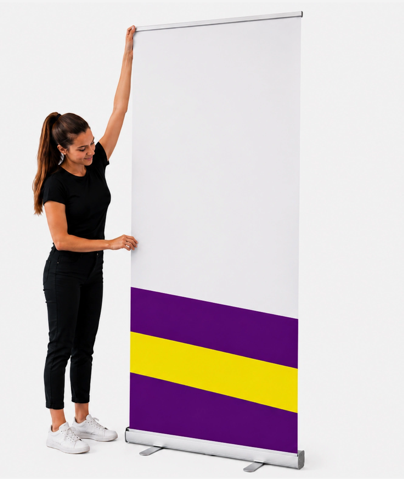 ECO Retractable Banner Stand 33″x 80″- 80X200 - Image 2